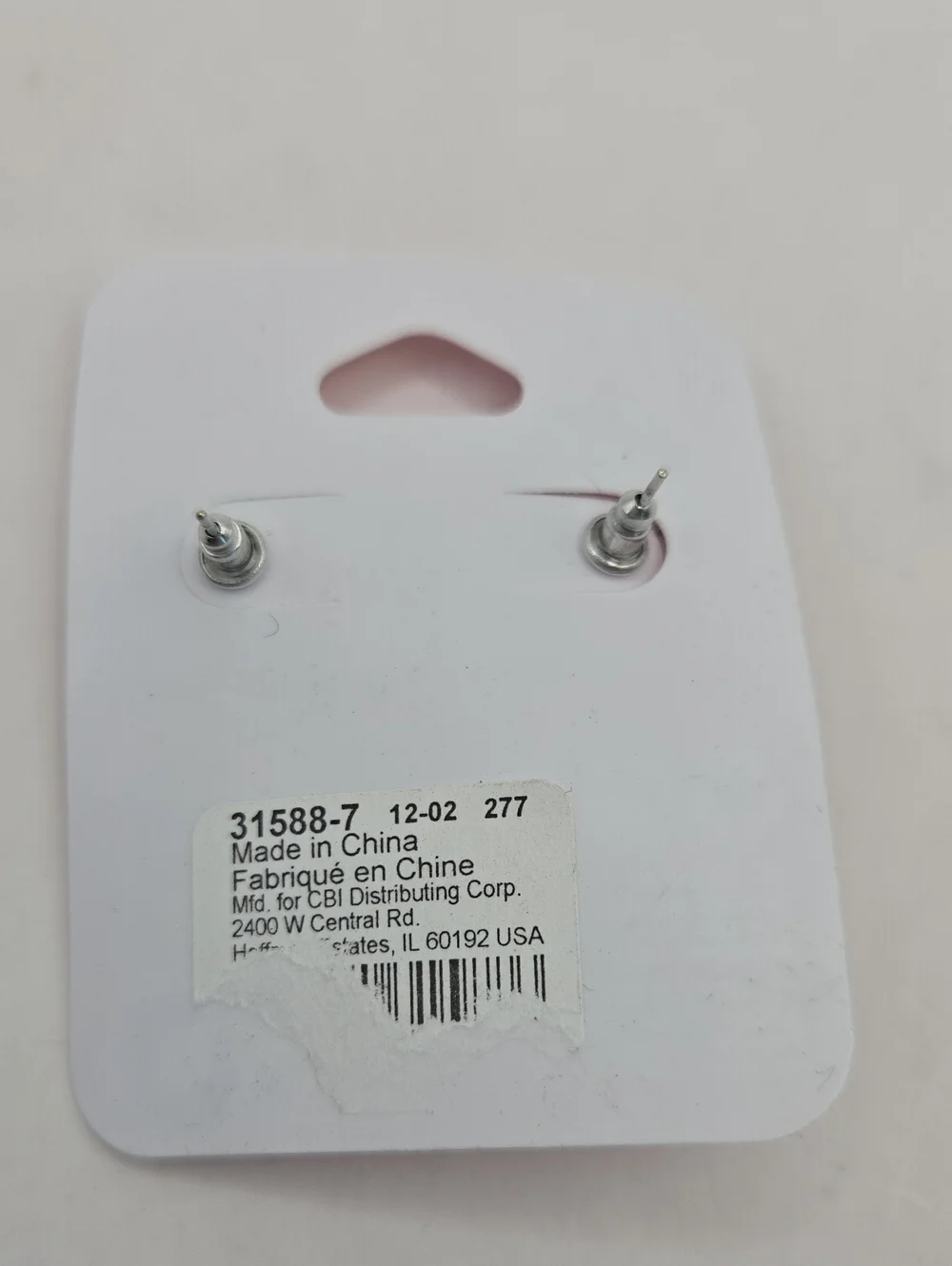 NEW Claire's Pink, Black & White Puppy Bow Stud Earrings